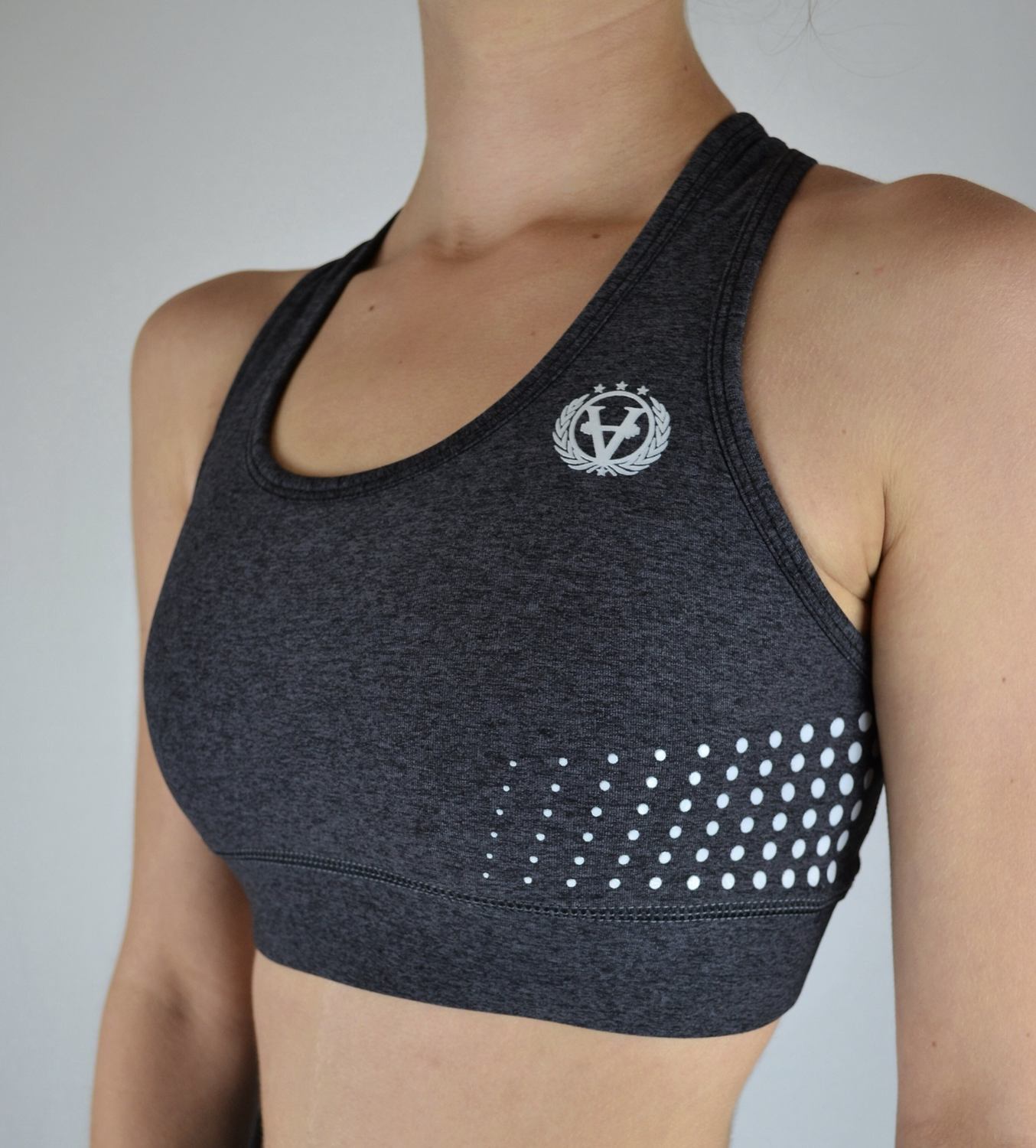 Dappled Sports Bra Dark Grey