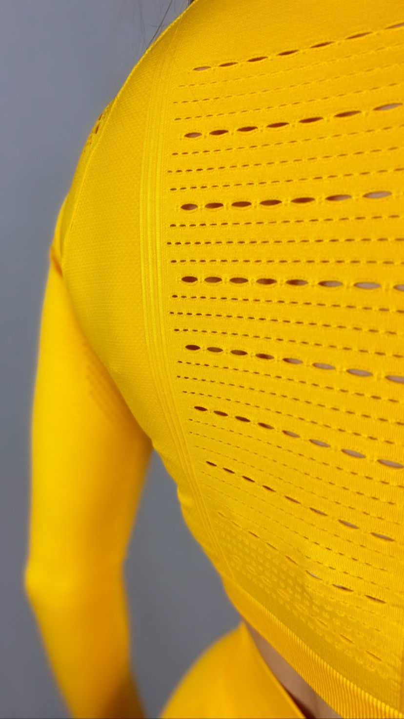 Thumbnail: New Generation Seamless Longsleeve Crop Top Sunshine Yellow