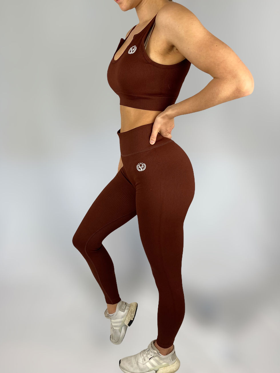 Miniaturbild: Ripped Comfy Leggings Coffee Brown