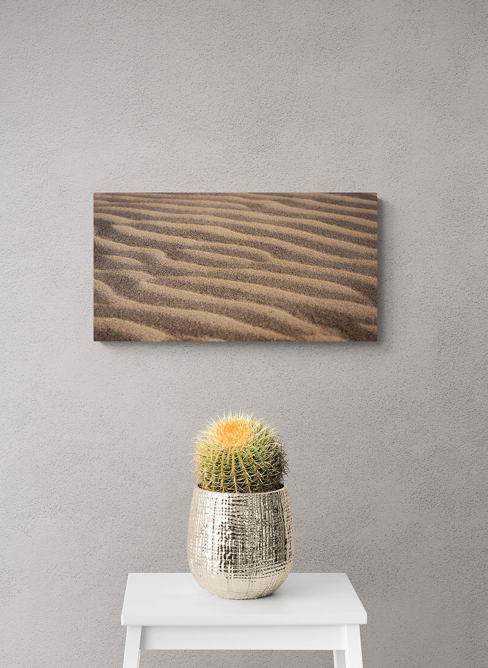 Rippled sand texture in warm sunlight