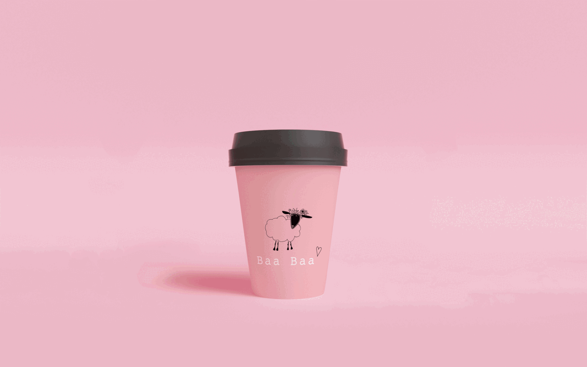 Baa Baa Cafe Dublin Take-away Coffee Cup design