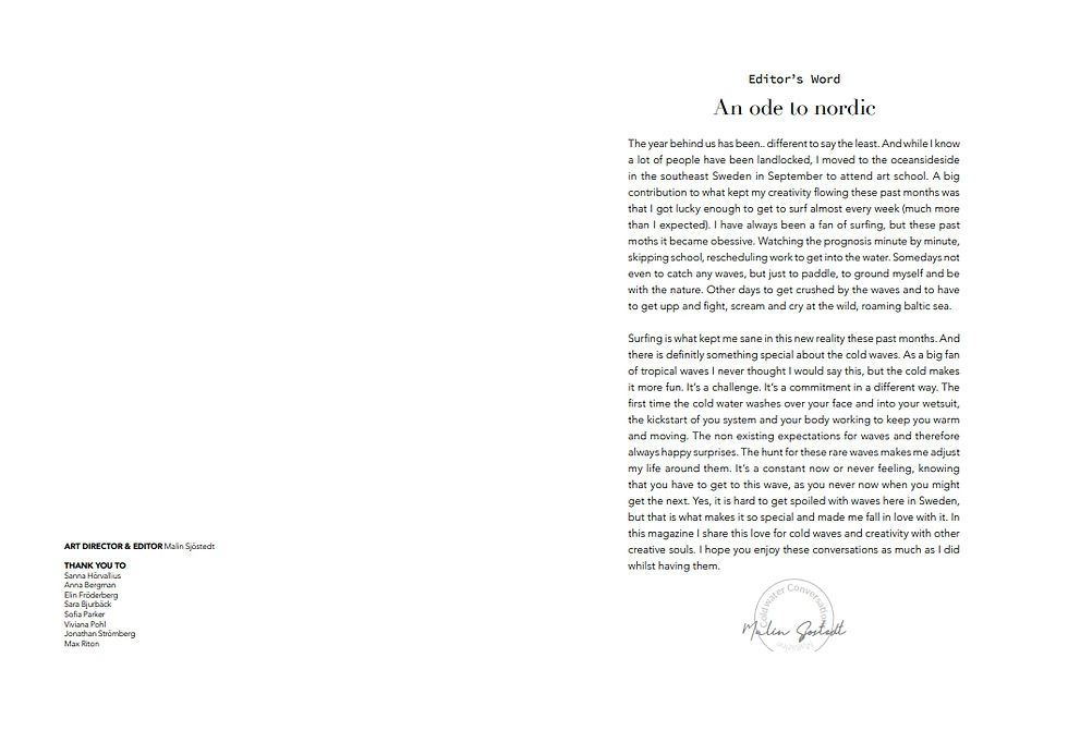 COLDWATER CONVERSATIONS