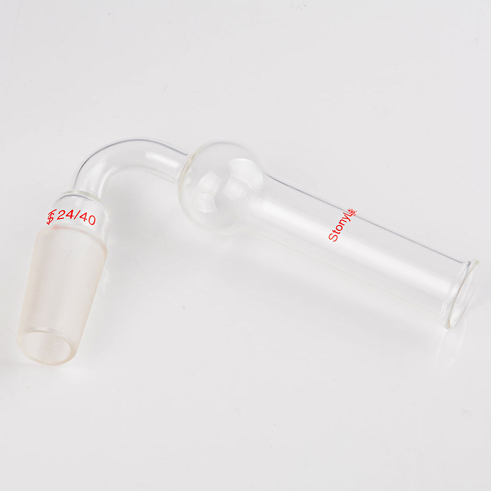 Thumbnail: Glass 75 Degrees Bent Drying Tube Adapter with Inner 24/40 Standard Taper Joint