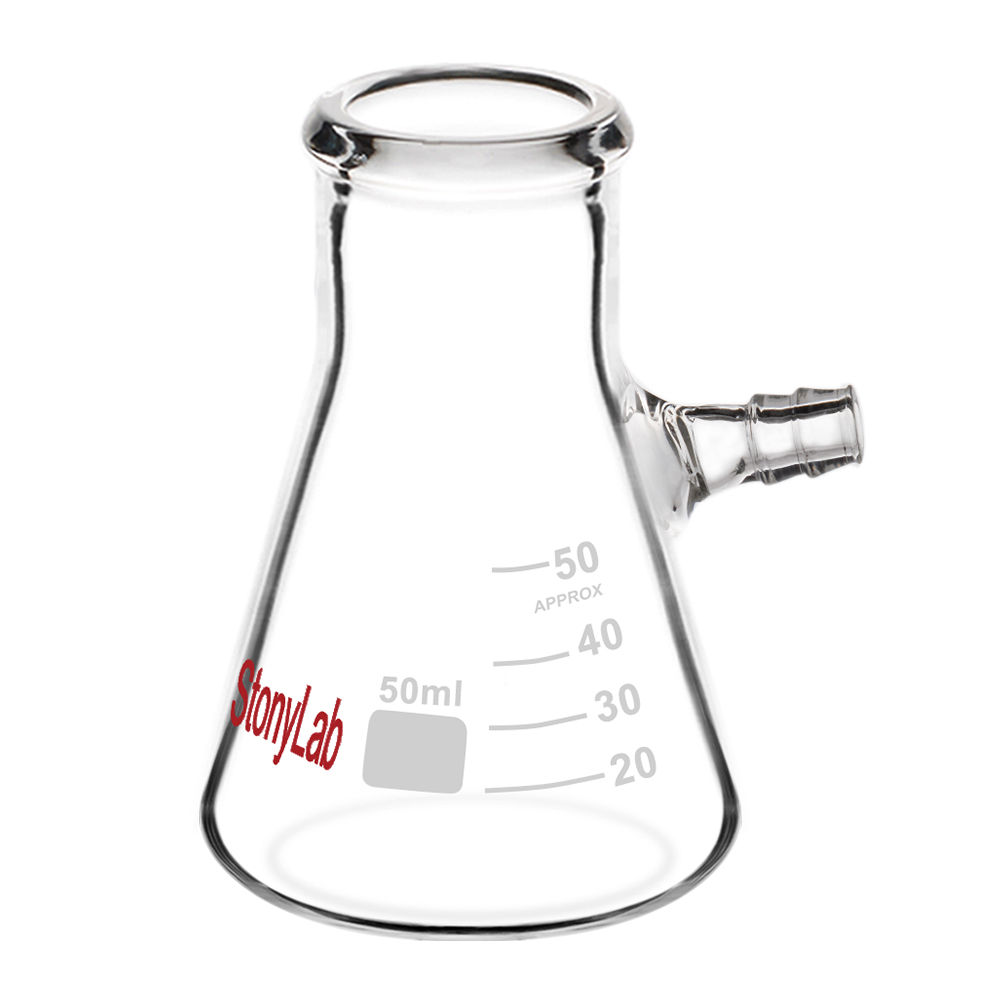 Borosilicate Glass Filtering Flask, Bolt Neck with Tubulation