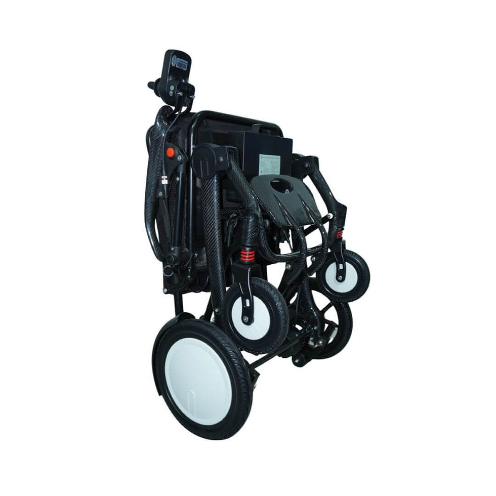 Silla de ruedas carbon air plegada vista frontal
