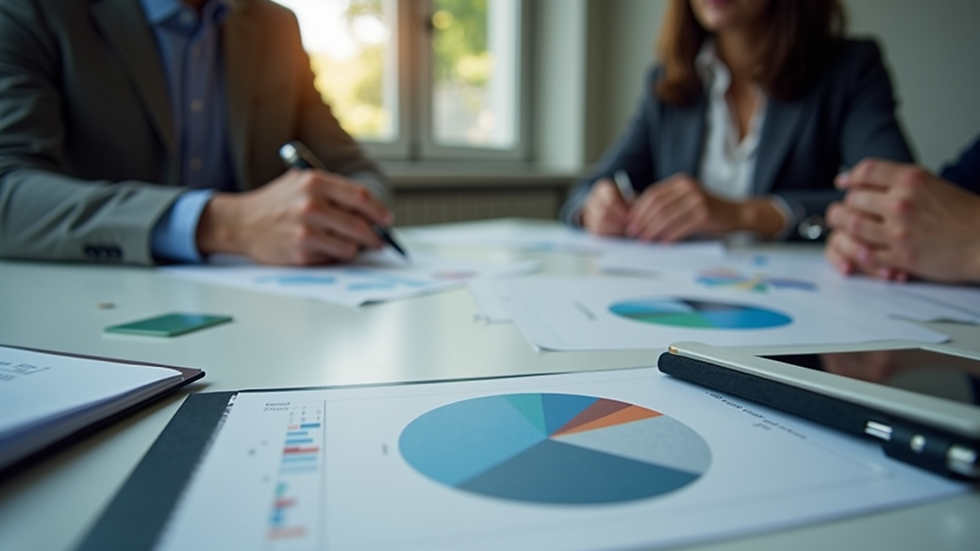 Close-up view of a digital marketing content strategy meeting