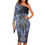 Miniatura: KALEIDOSCOPE SNOW Women's Long Sleeve One Shoulder Party Dress