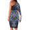 Miniatura: KALEIDOSCOPE SNOW Women's Long Sleeve One Shoulder Party Dress