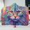 Miniatura: KOLORFULL KITTY Hooded Blanket