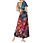 Thumbnail: Floral Women's Short Sleeve Long Draped Dress