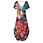 Thumbnail: Floral Women's Short Sleeve Long Draped Dress