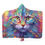 Miniatura: KOLORFULL KITTY Hooded Blanket