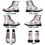 Miniatura: RED WHITE 7 BLUE LEAF Women's Upgraded Leather Black Outsole Boots
