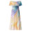 Miniatura: Flirty Pastels Women's Off-shoulder Long Dress