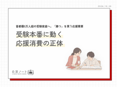 机で一緒に学ぶ母親と受験生
