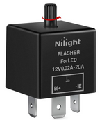 Flasher relay with adjustable flash frequency
