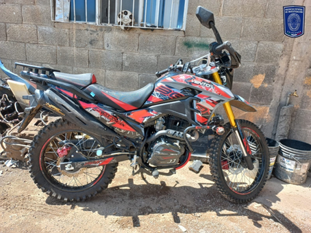 Recupera AEI Occidente motocicleta robada