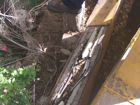 Vandalizan cableado de Telmex