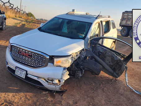 Invade carril y provoca choque con tráiler en la carretera estatal 27