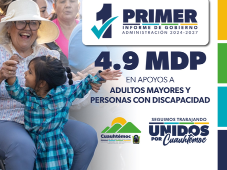 A un año de gobierno, otorgan 4.9 mdp en apoyos a adultos mayores, personas con discapacidad