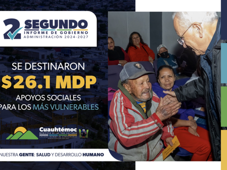 2° Informe | Más de 26 mdp en apoyos sociales para personas vulnerables