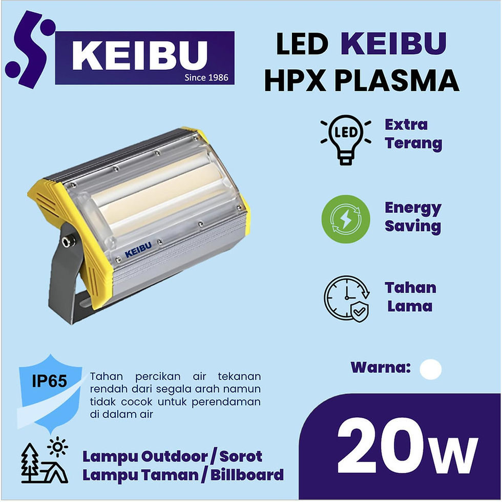 Lampu KEIBU LED HPX Plasma 20W Cahaya Putih Outdoor Kotak