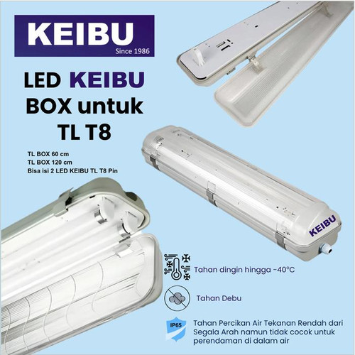 Box TL KEIBU untuk lampu TL T8 PIN 12W 25W - Untuk 1x TL 25W | KEIBU ...