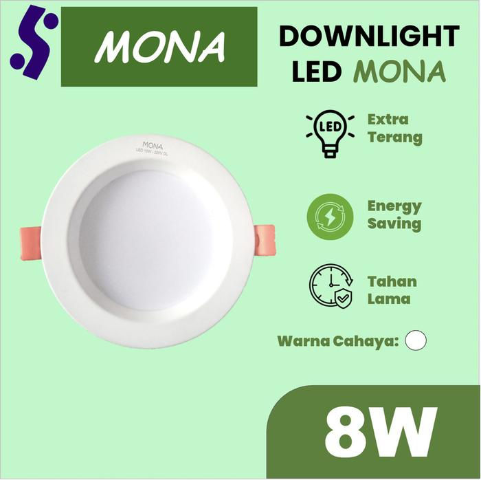 Thumbnail: Lampu MONA Downlight LED - Cahaya Putih (Daylight)