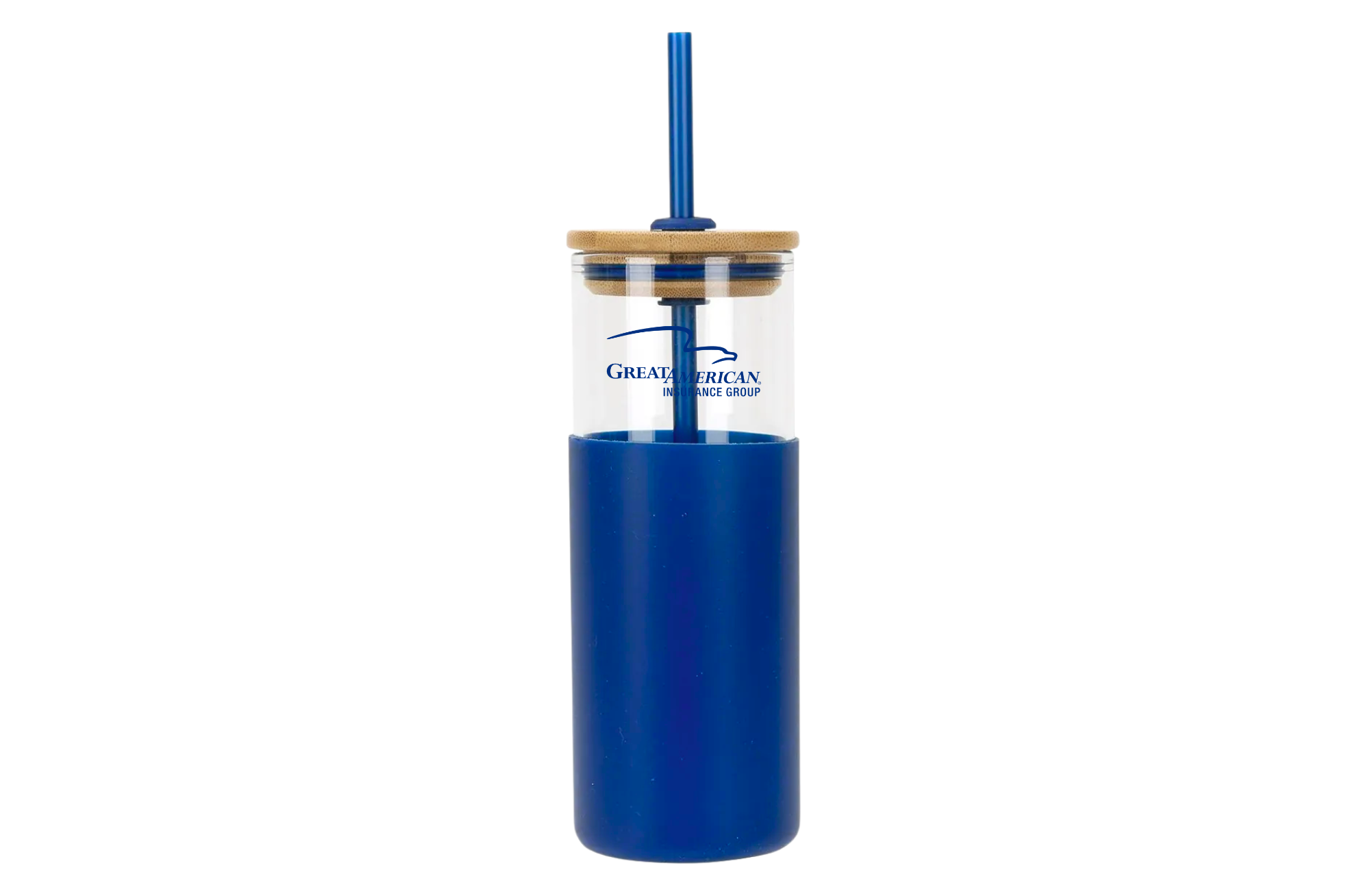 Stirling 18 oz Glass Tumbler with Silicone Sleeve & PP Straw
