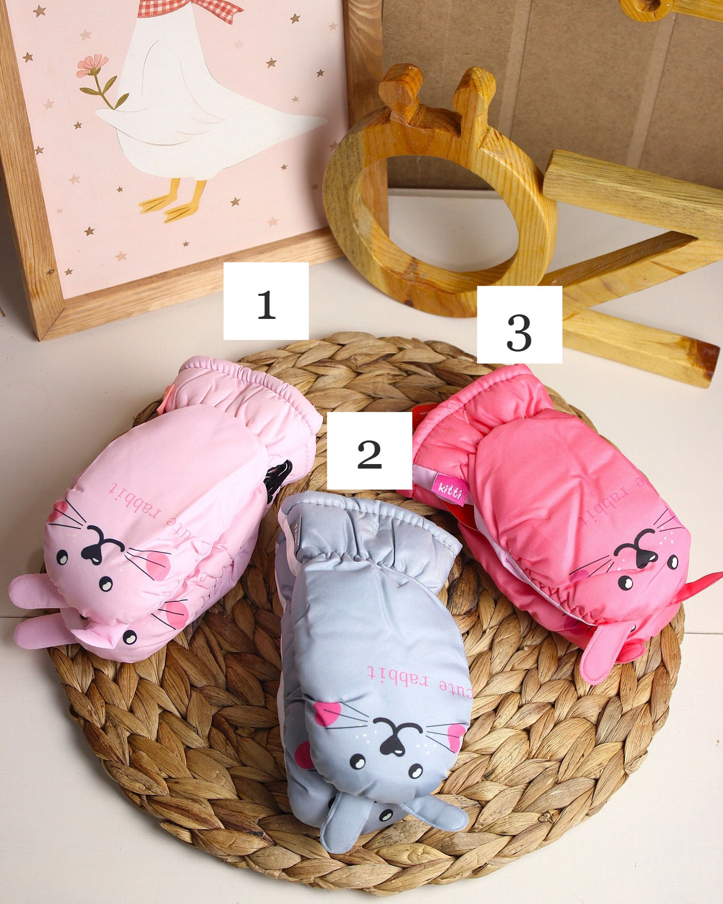 1-4 yaş kız kar eldiven