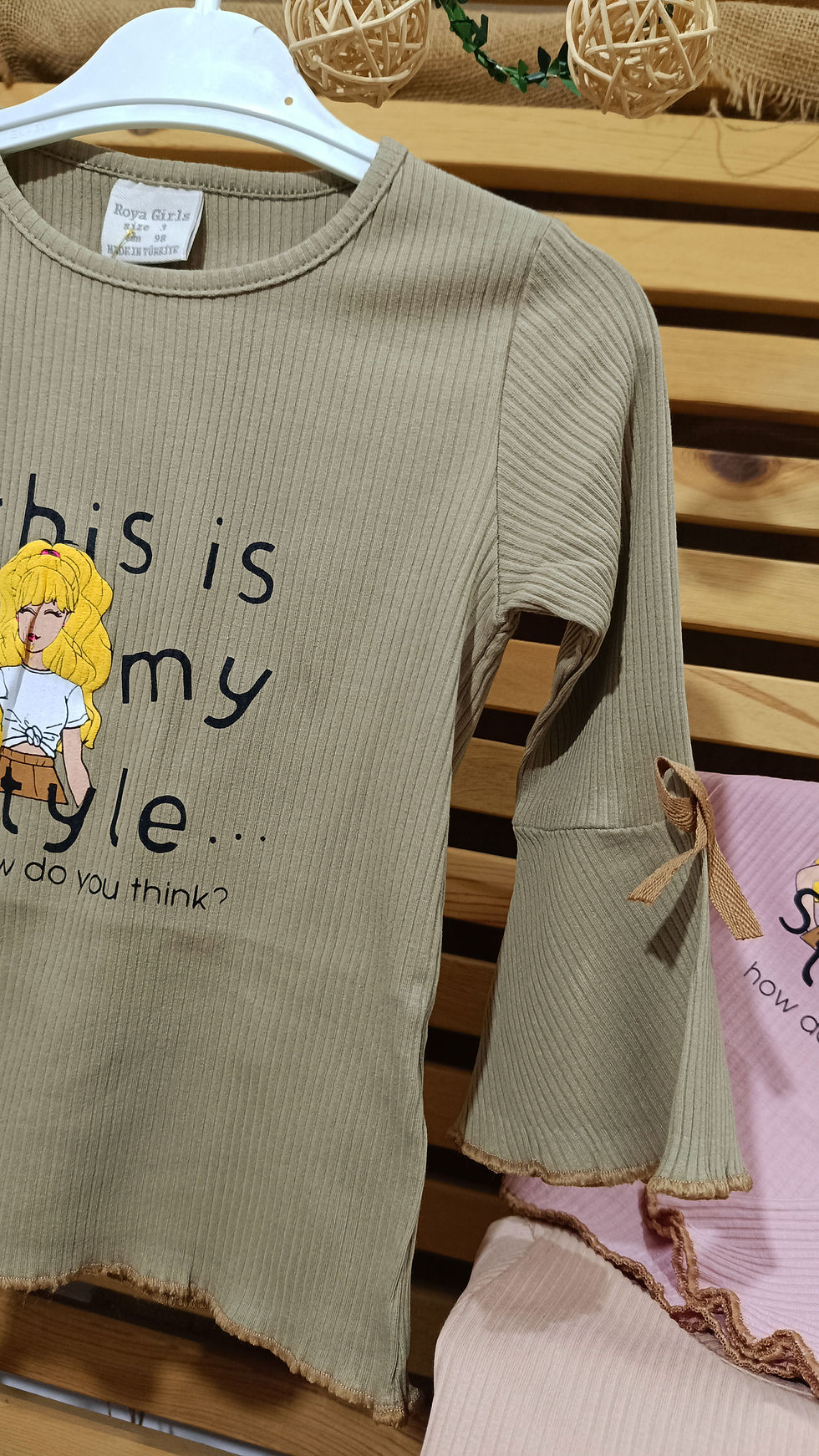 Küçük resim: (3-6 yaş) volan kol kız çocuk badi 