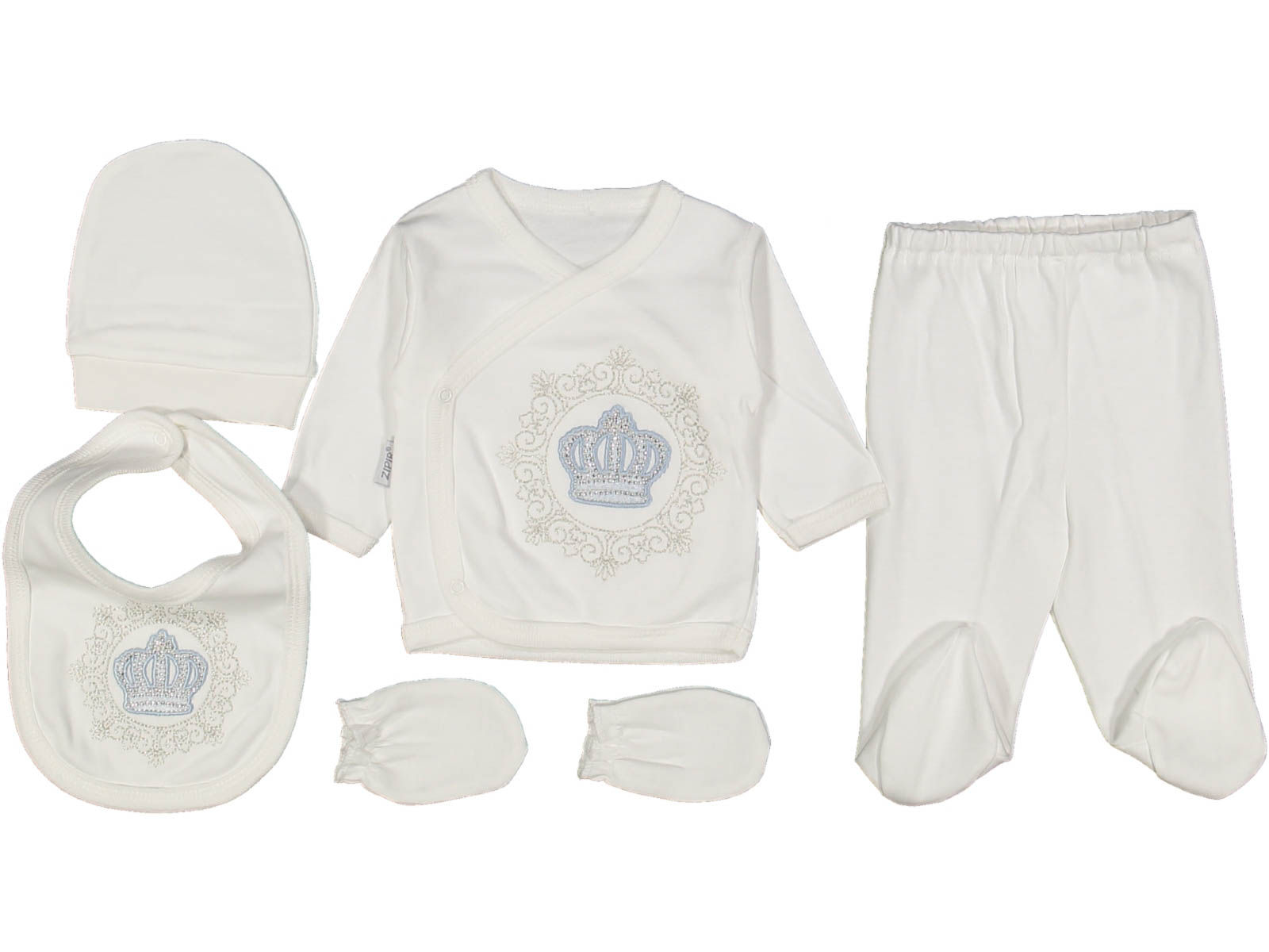 Zıpır 5'li taçlı zıbın set