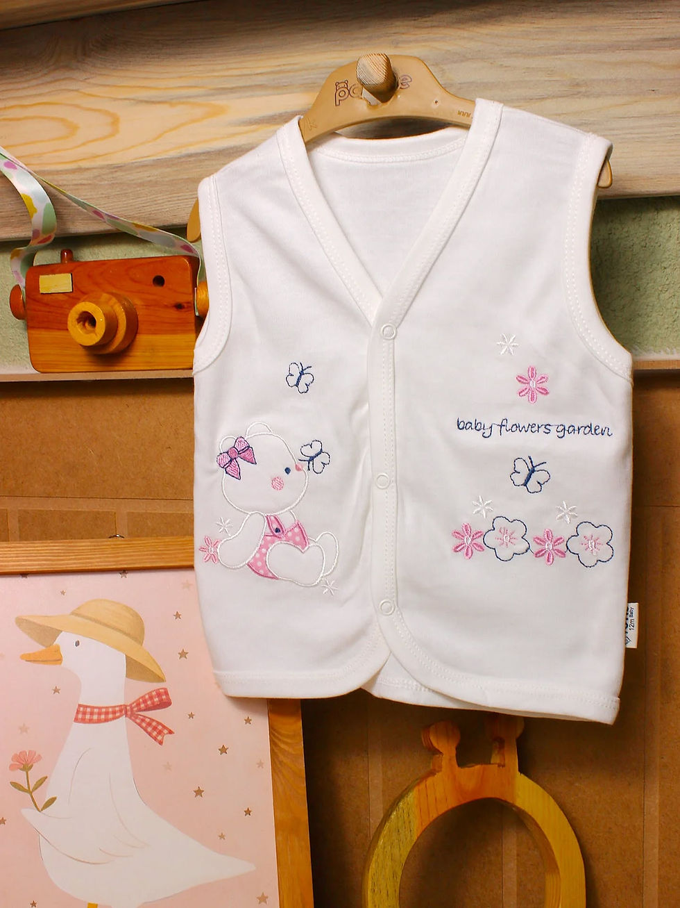 Küçük resim: (0-12 ay) desenli kız bebek yelek