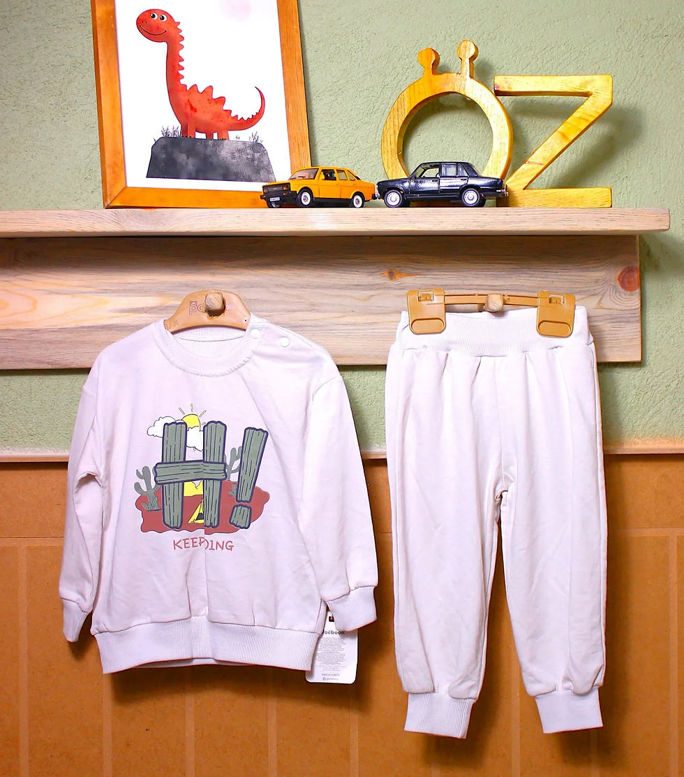 Küçük resim: 6-24 ay desenli erkek bebek takım