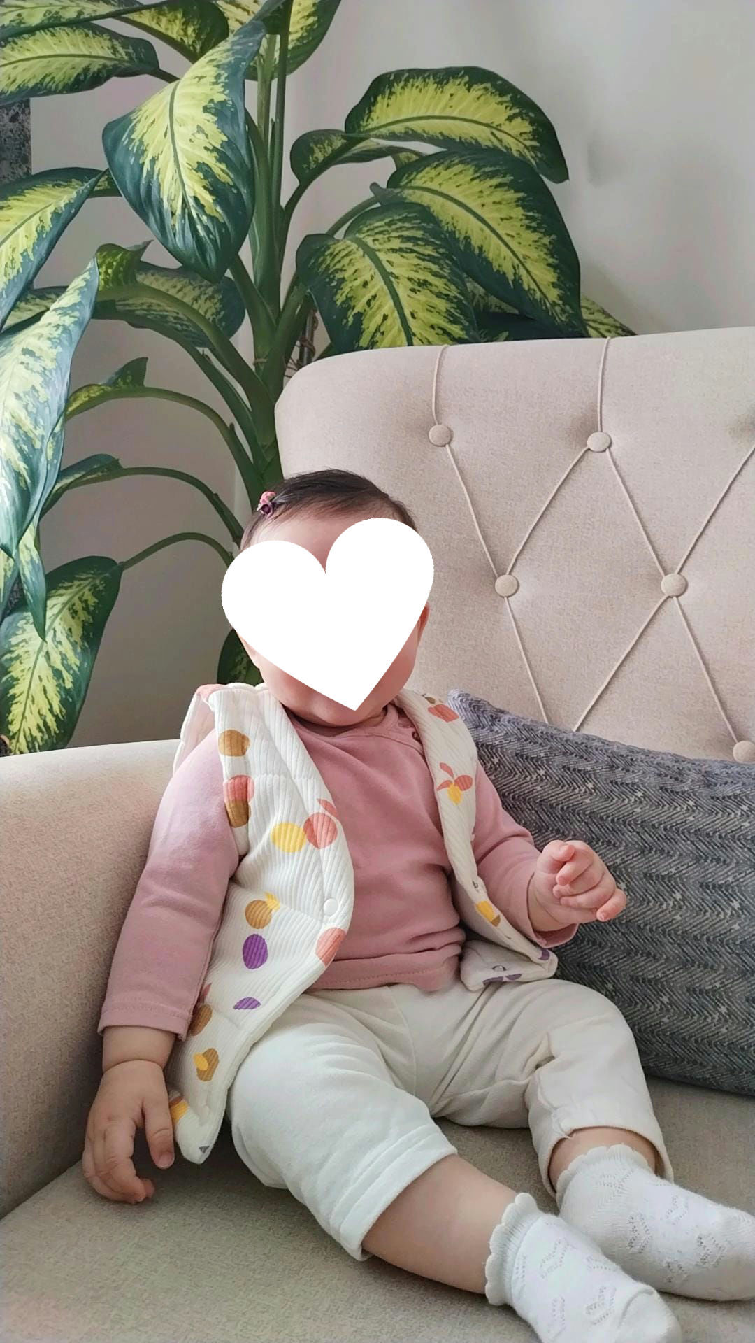 (6-18 ay) kız bebek kapitone yelek