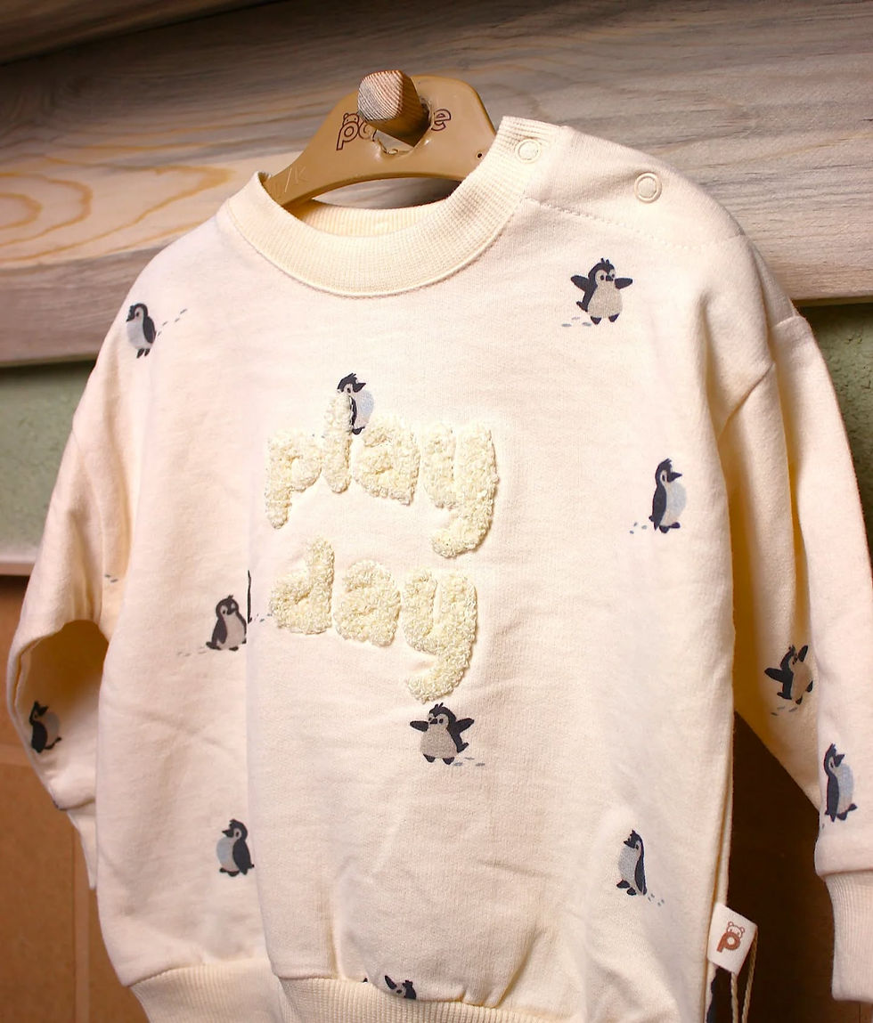 Küçük resim: 6-24 ay play day nakışlı bebek takım