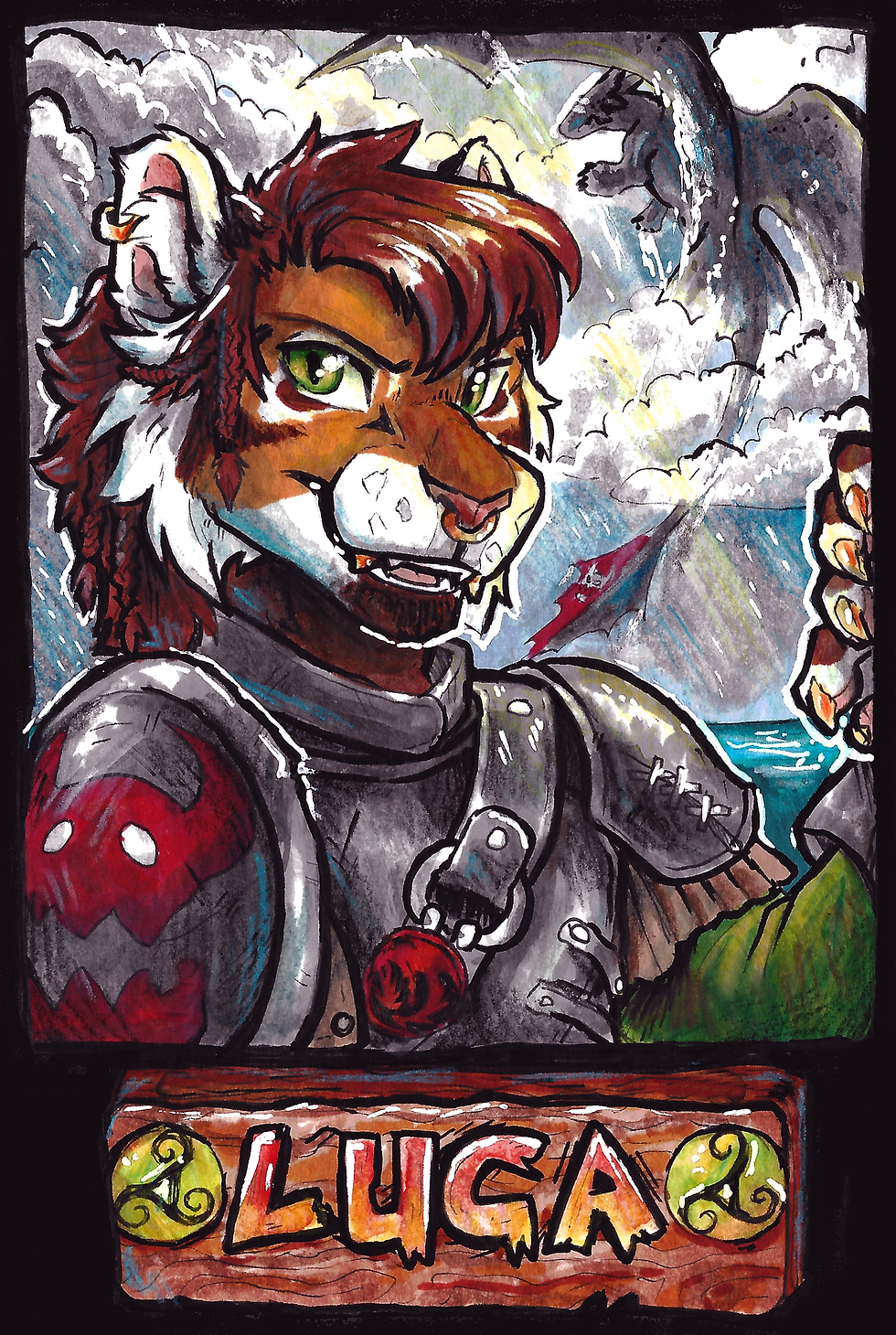 Traditional badge for Luca