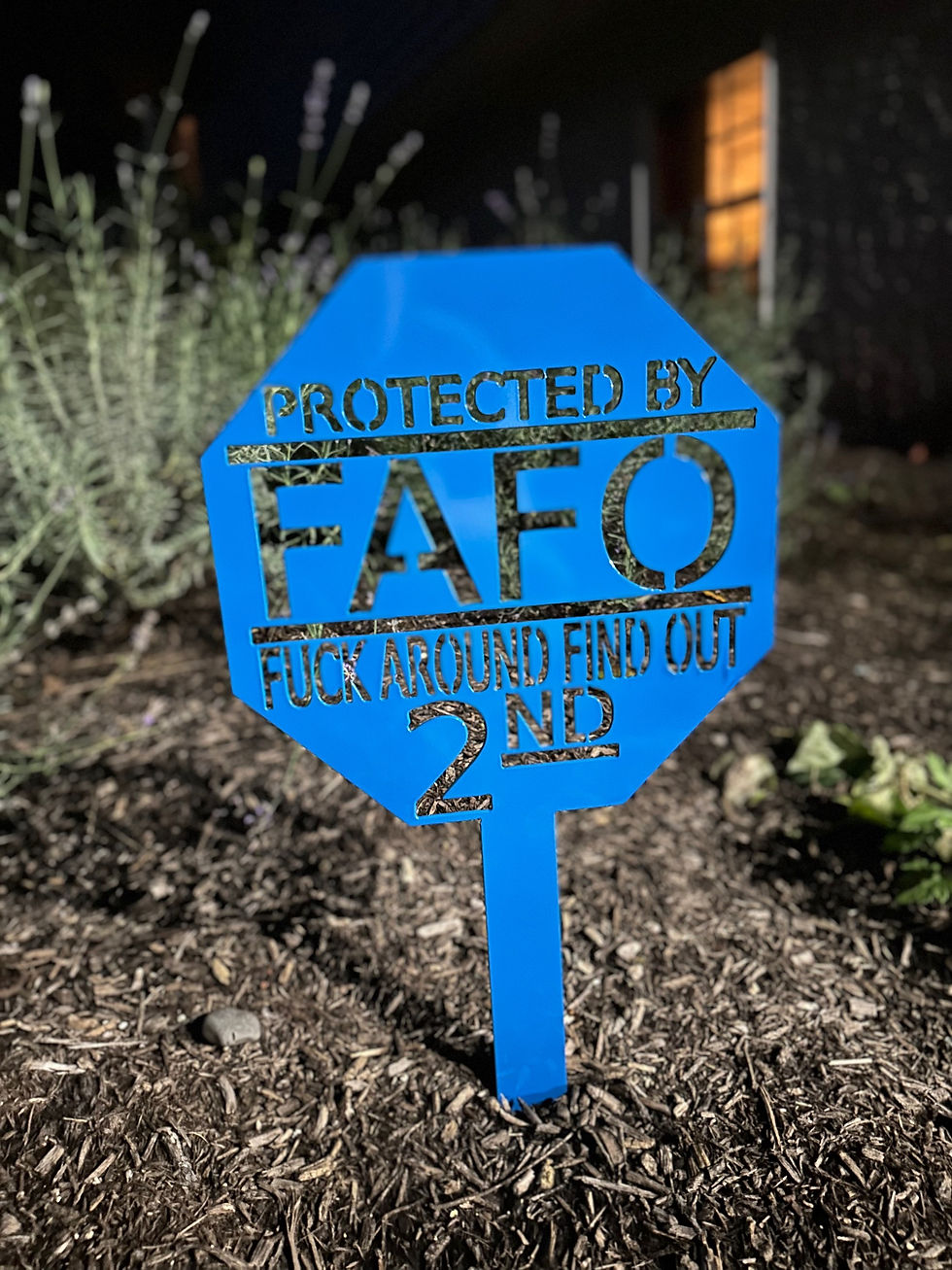 Thumbnail: FAFO security sign