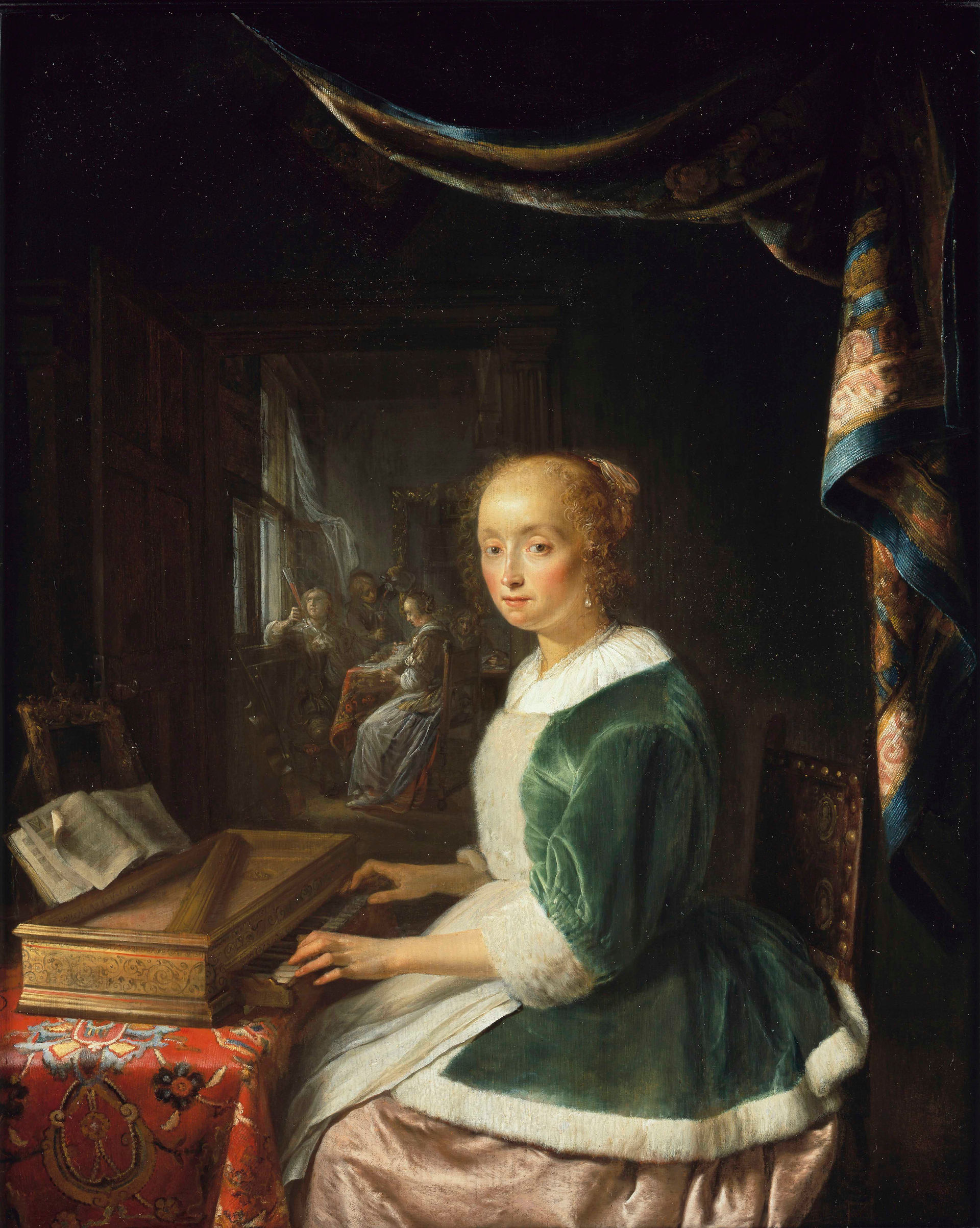 Lady Playing a Virginal