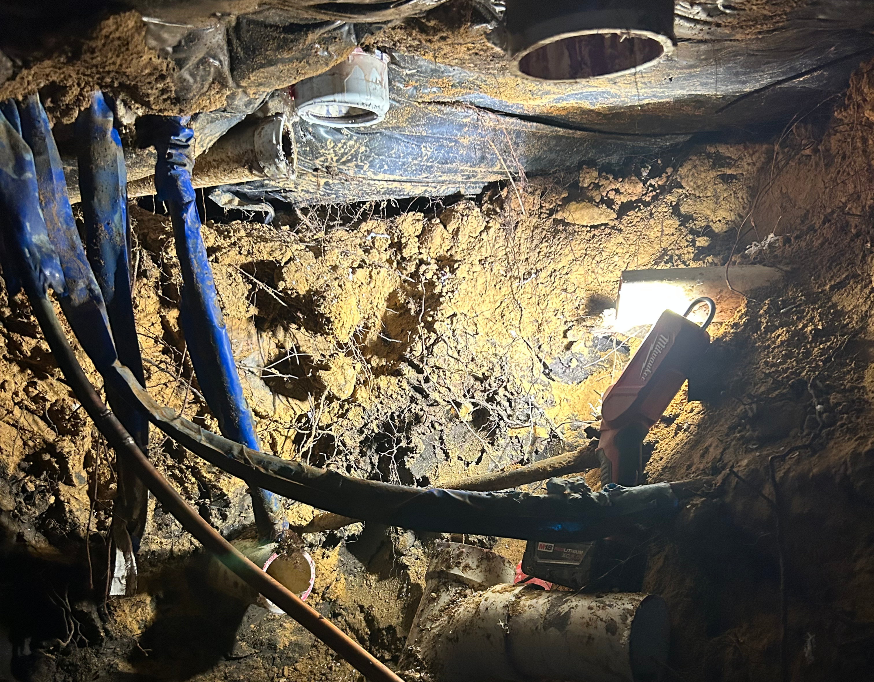 Locate it. Tunnel to it. Repair it right. Test it before we leave.