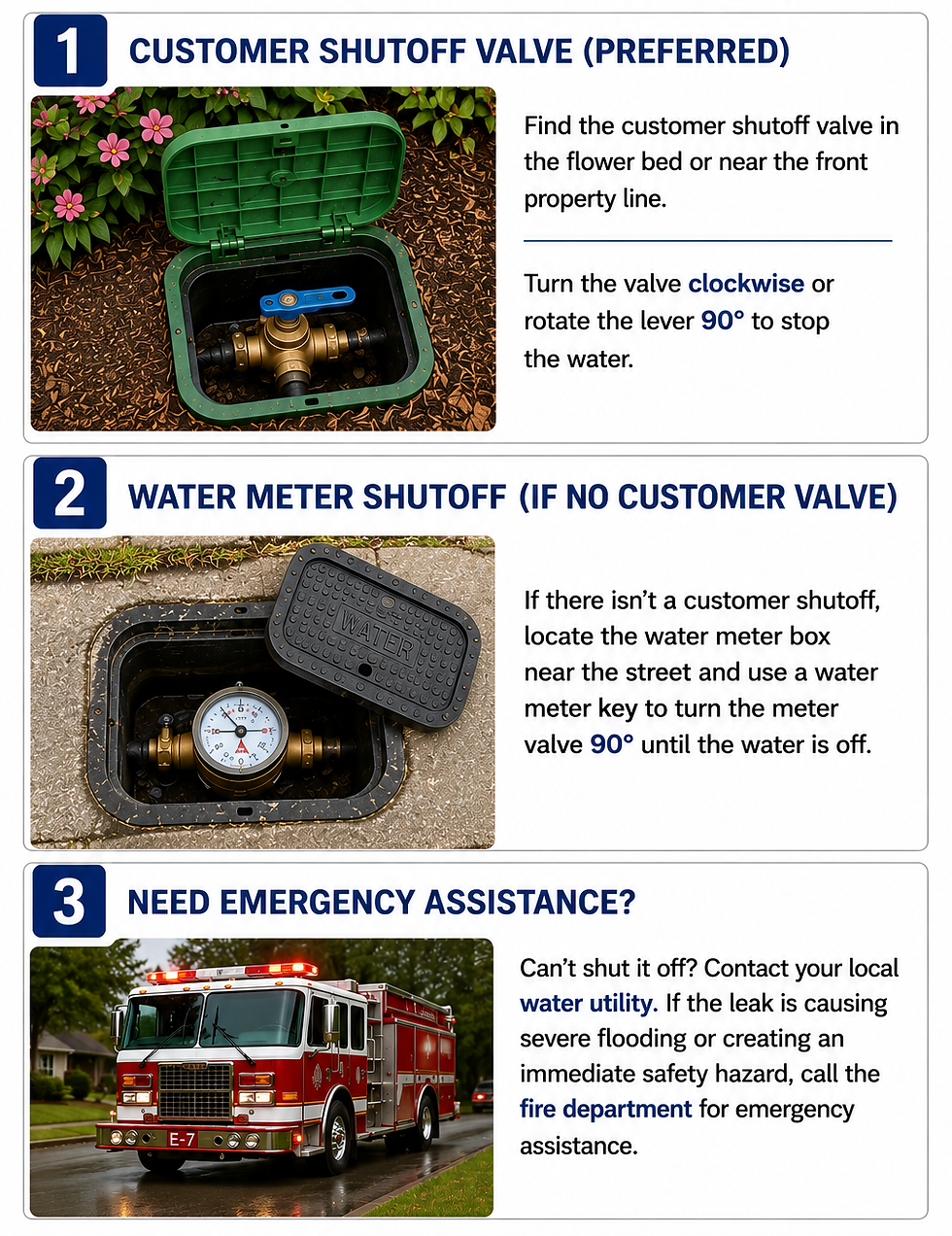 Homeowner plumbing guides: Steps to shut off home water supply.