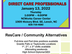 Recruitment Event - Direct Care Professionals ResCare/Community Alternatives