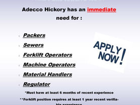 Stony Point & Taylorsville Job Postings - Adecco