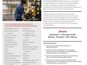 CVCC Manufacturing Academy Releases Fall Schedule