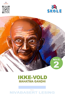 Dette heftet lar elever møte en av historiens mest inspirerende personer! Teksten forteller hvordan Mahatma Gandhi brukte fredelige metoder for å kjemp for rettferdighet og frihet i India. Elevene får innsikt i hvordan én person kan gjøre en stor forskjell.

Hva finner du i heftet?

En tilgjengelig sakstekst om Gandhis liv og arbeid, tilpasset selvstendige lesere på nivå 2.

Oppgaver for leseforståelse som hjelper elevene med å trene på å finne viktig informasjon i teksten.

Reflekterende oppgaver som får elevene til å tenke over verdier som fred og rettferdighet. Eksempel: "Hvordan kan vi bruke Gandhis ideer i skolehverdagen?"

Multiple choice-oppgaver som gir en god og motiverende måte å sjekke forståelsen på.