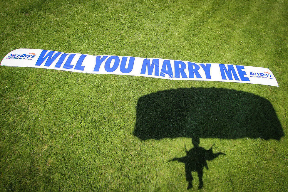 Most adventurous proposal idea.