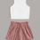 Thumbnail: Girls Knotted Front Top & Belted Striped Shorts Set S