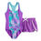 Thumbnail: Girls 7-16 ZeroXposur Rainforest Riot 1-Piece & Cover-Up Shorts Swimsuit Set K