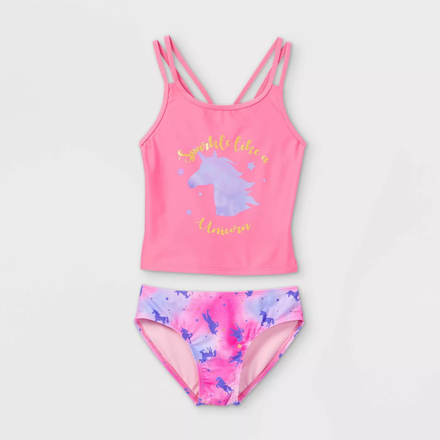Girls' Sparkle Like A Unicorn Tankini Set - Cat & Jack Pink T