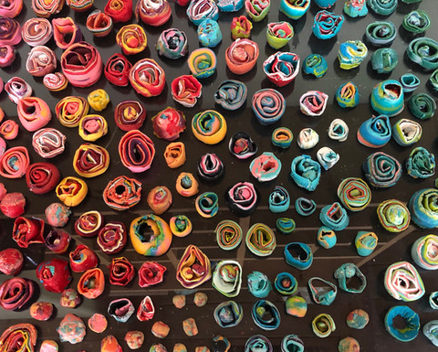 Wax sculpture, encaustic and pigment, Erica Konrad